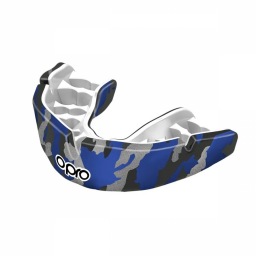 Боксерская капа OPRO Instant Custom-Fit Camo - Black/Blue/Silver