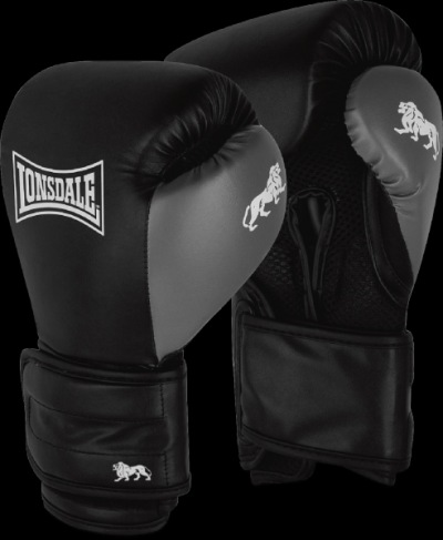Боксерские перчатки Lonsdale Haydock - Black/Grey