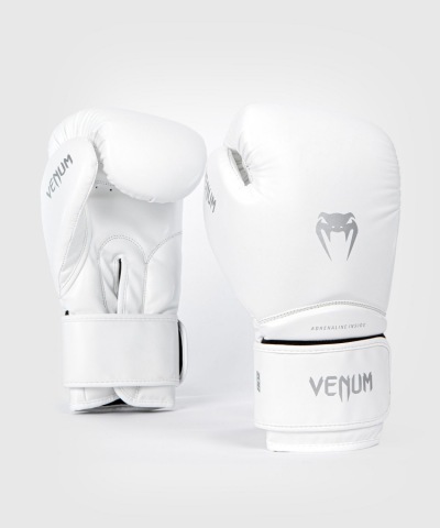 Детские боксерские перчатки Venum Contender 1.5 - White/Silver