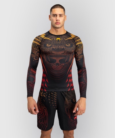 Рашгард Venum Quetzal Fury LS - Black/Fury Red/Tangerine