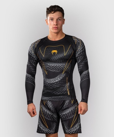 Рашгард Venum Matupa LS - Black/Grey/Gold