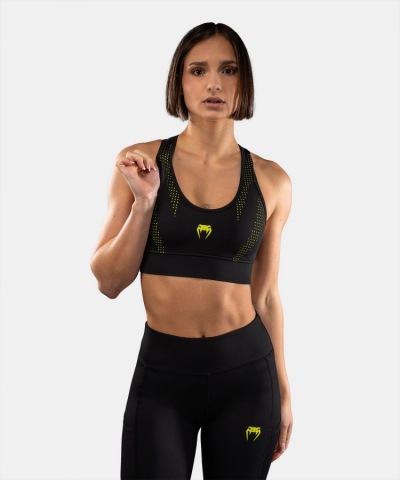 Спортивный топ женский Venum Lazer - Black/Yellow