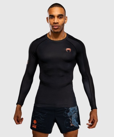 Рашгард Venum Thunder Dragon LS - Black/Grey/Copper
