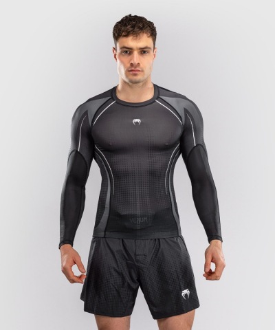 Рашгард Venum Stealth LS - Black/White
