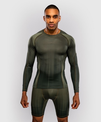 Рашгард Venum Stealth LS - Khaki/Dark Green