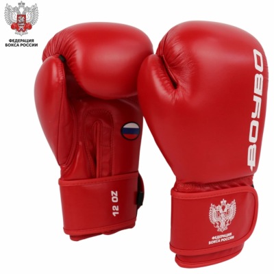 Перчатки боксерские BoyBo TITAN IB-23-1 (одобрены ФРБ) - Красный