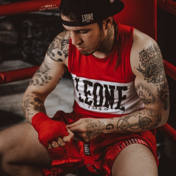 Боксерская майка Leone Shock AB224 - Red | Фото 3