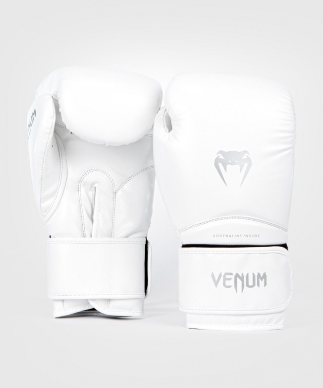 Детские боксерские перчатки Venum Contender 1.5 - White/Silver | Фото 2