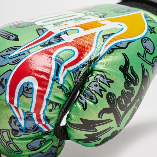 Детские боксерские перчатки Leone Flames GN407J - Green | Фото 2