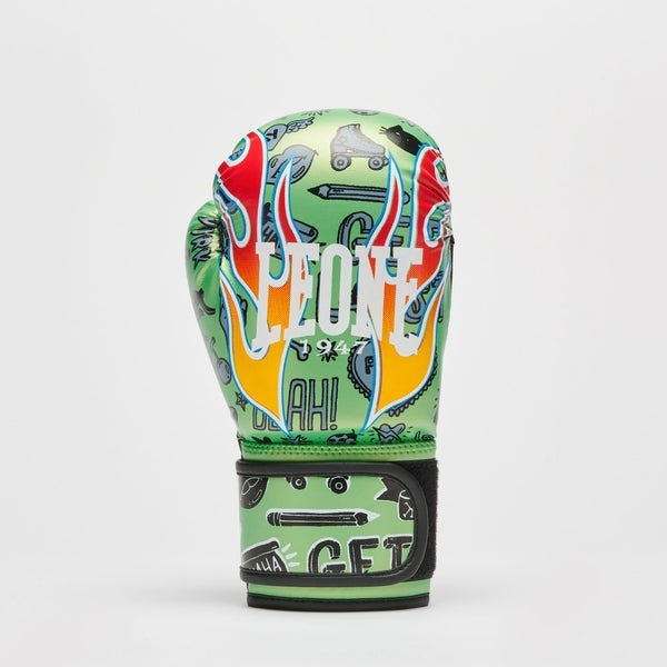 Детские боксерские перчатки Leone Flames GN407J - Green | Фото 5