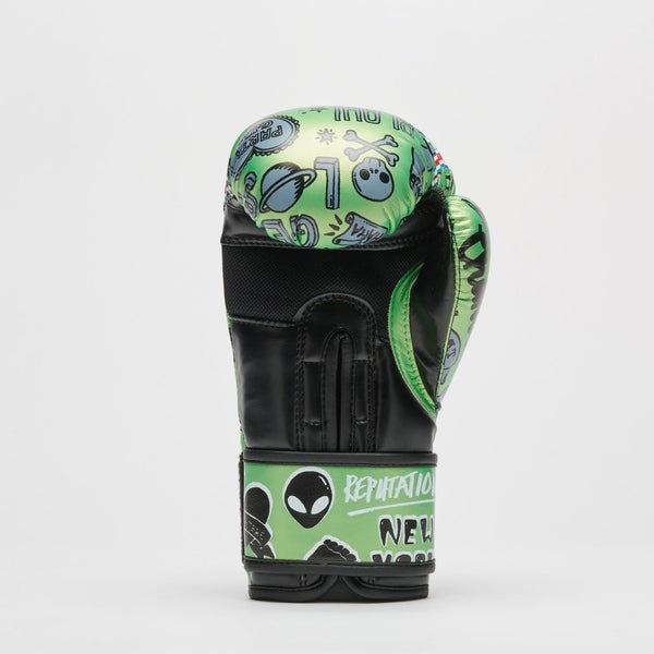 Детские боксерские перчатки Leone Flames GN407J - Green | Фото 7