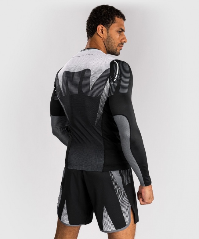 Рашгард Venum Adrenaline LS - Black/Silver Grey | Фото 1