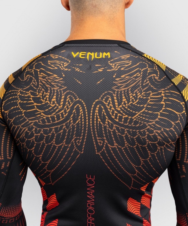 Рашгард Venum Quetzal Fury LS - Black/Fury Red/Tangerine | Фото 3
