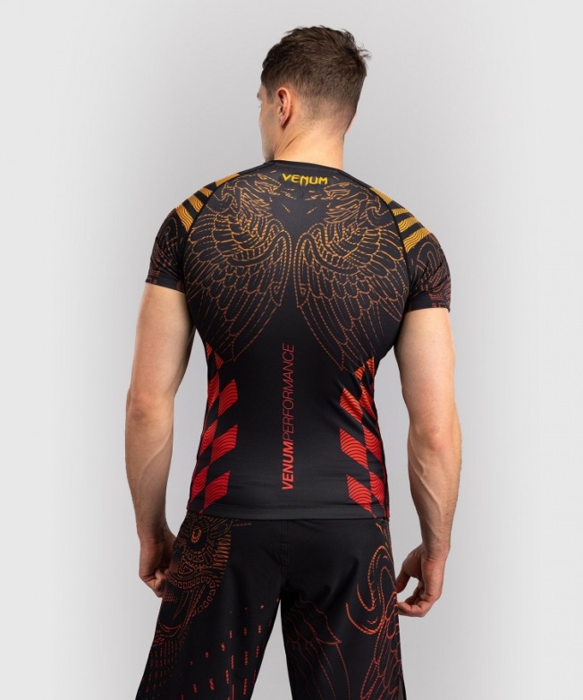 Рашгард Venum Quetzal Fury SS - Black/Fury Red/Tangerine | Фото 3