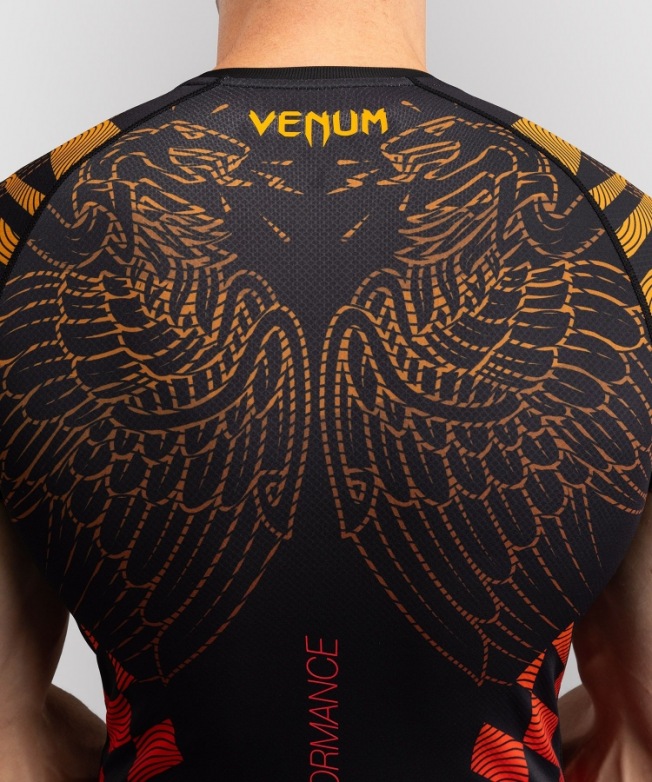 Рашгард Venum Quetzal Fury SS - Black/Fury Red/Tangerine | Фото 5