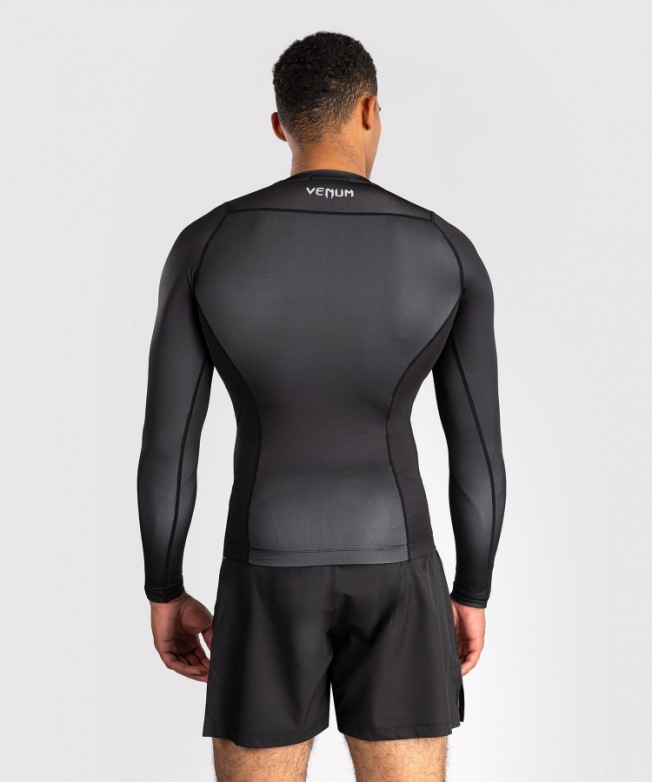 Рашгард Venum No Gi LS - Black/Silver Grey | Фото 3