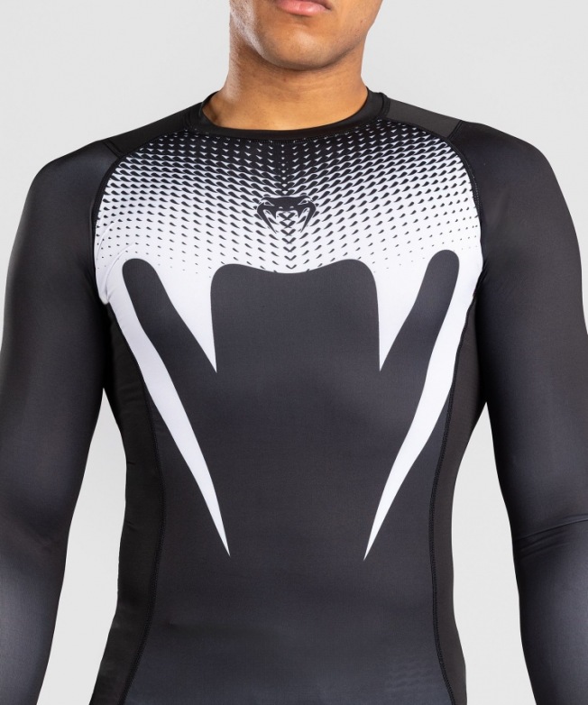 Рашгард Venum No Gi LS - Black/White | Фото 1