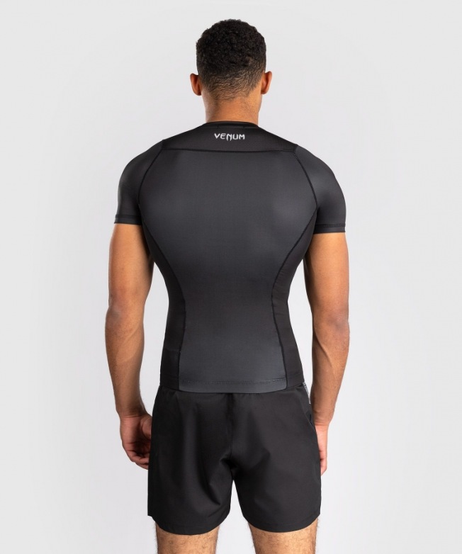 Рашгард Venum No Gi SS - Black/Silver Grey | Фото 3