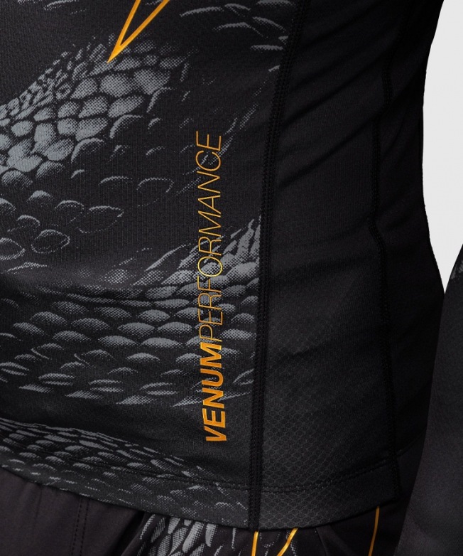 Рашгард Venum Matupa LS - Black/Grey/Gold | Фото 5