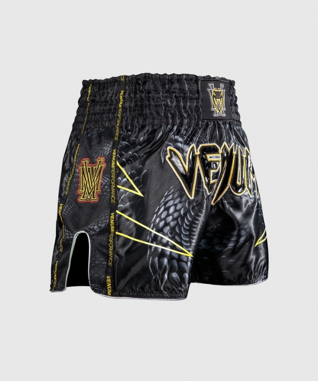 Тайские шорты Venum Matupa - Black/Grey/Gold | Фото 3