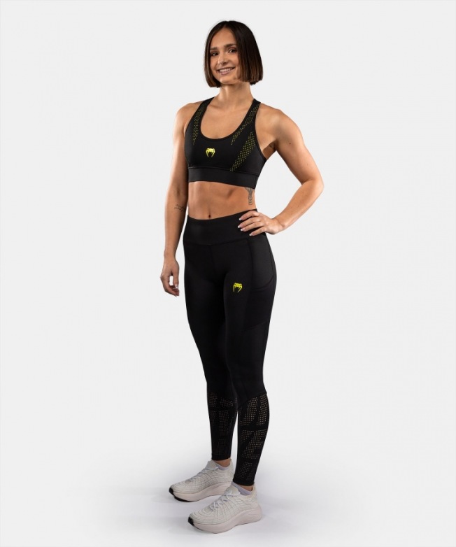 Спортивный топ женский Venum Lazer - Black/Yellow | Фото 5
