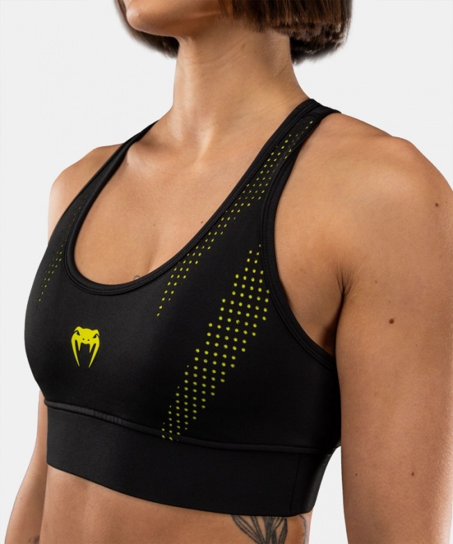 Спортивный топ женский Venum Lazer - Black/Yellow | Фото 1