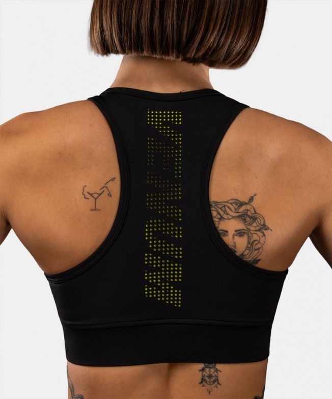 Спортивный топ женский Venum Lazer - Black/Yellow | Фото 4