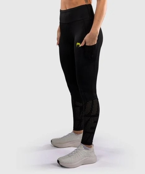 Женские компрессионные штаны Venum Lazer - Black/Yellow | Фото 3