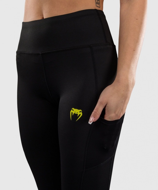 Женские компрессионные штаны Venum Lazer - Black/Yellow | Фото 5