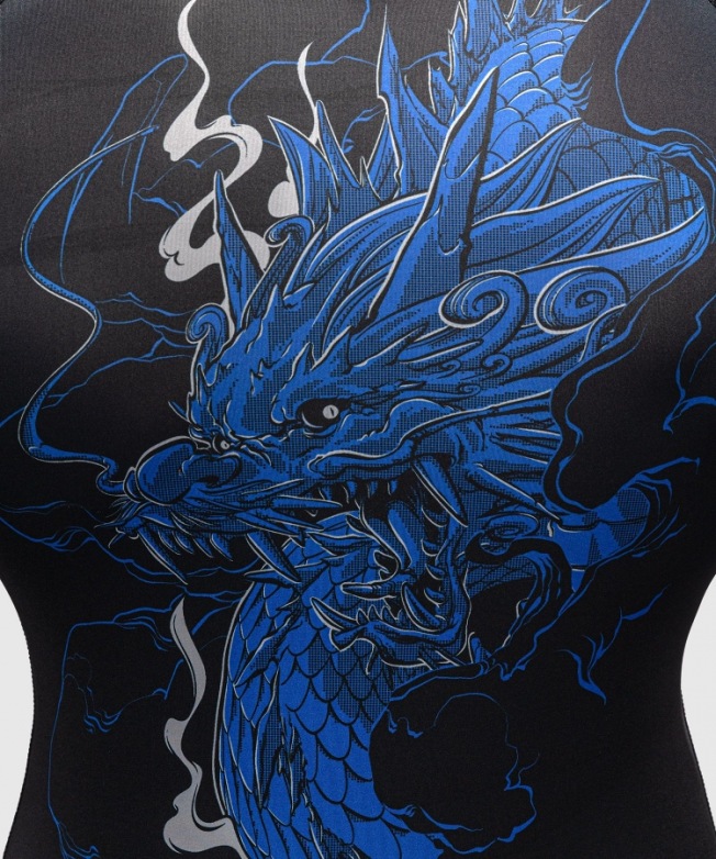 Рашгард Venum Thunder Dragon LS - Black/Royal Blue | Фото 4