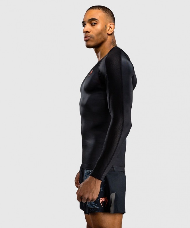 Рашгард Venum Thunder Dragon LS - Black/Grey/Copper | Фото 3