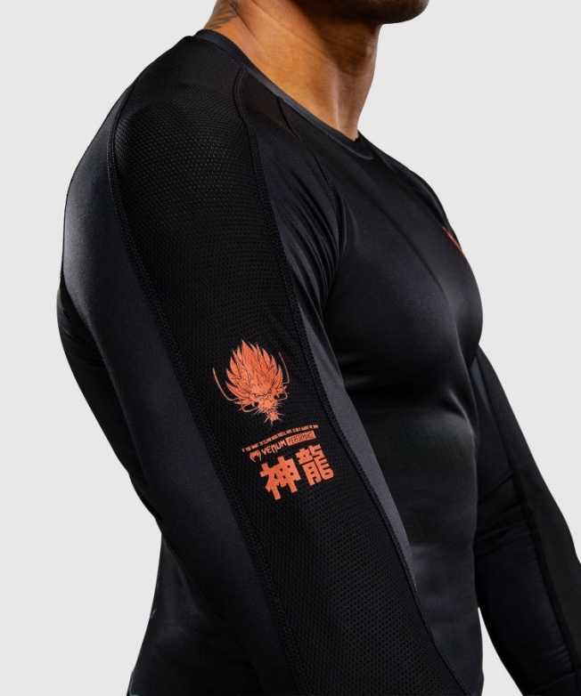 Рашгард Venum Thunder Dragon LS - Black/Grey/Copper | Фото 5