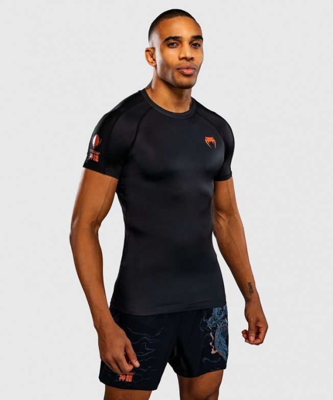 Рашгард Venum Thunder Dragon SS - Black/Grey/Copper | Фото 2