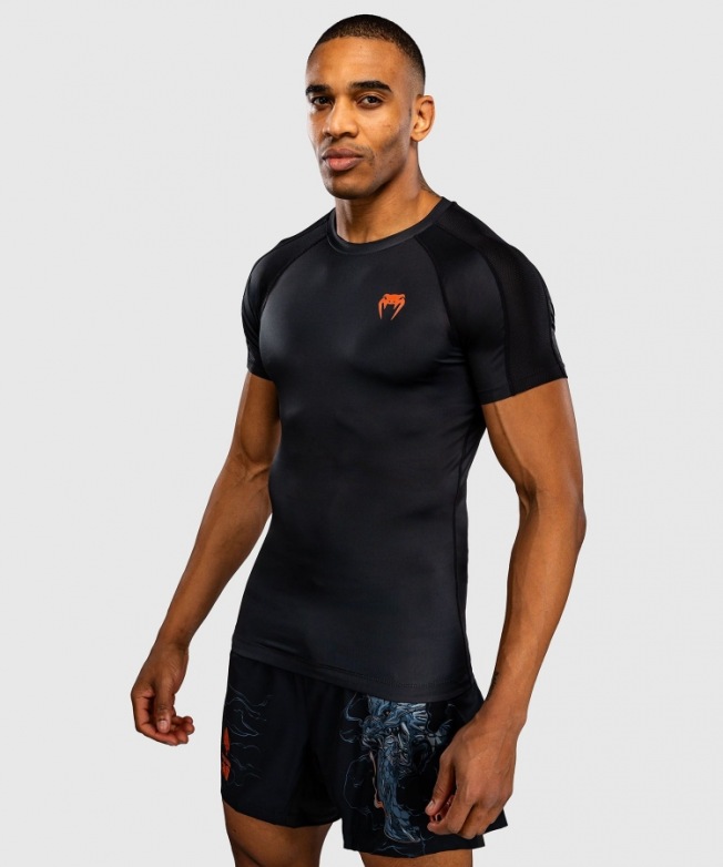Рашгард Venum Thunder Dragon SS - Black/Grey/Copper | Фото 1