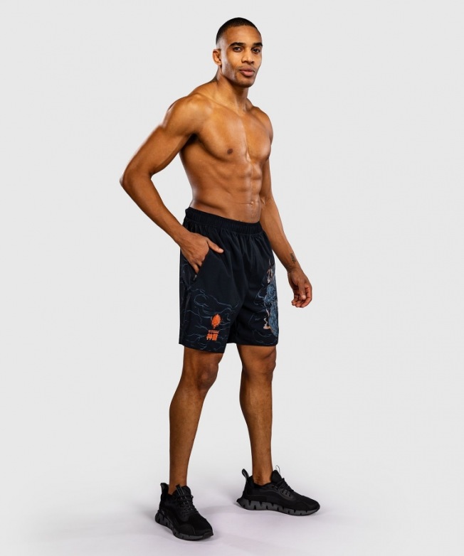 Тренировочные шорты Venum Thunder Dragon - Black/Grey/Copper | Фото 1