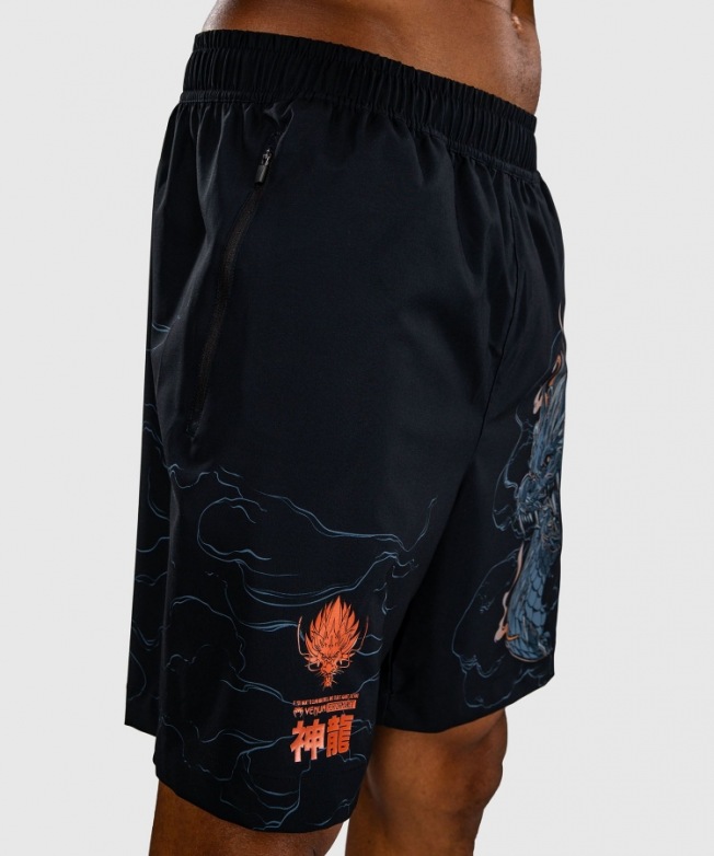 Тренировочные шорты Venum Thunder Dragon - Black/Grey/Copper | Фото 3