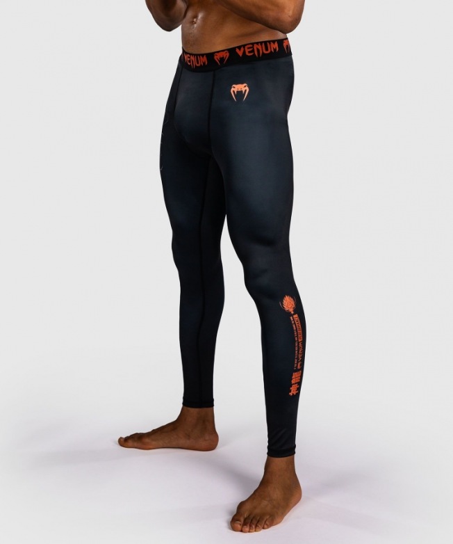 Компрессионные штаны Venum Thunder Dragon - Black/Grey/Copper | Фото 2