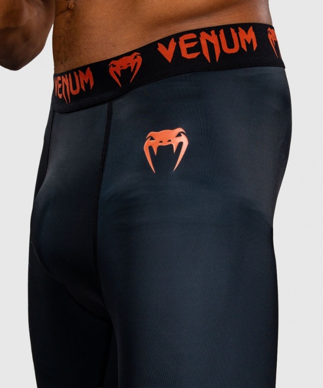 Компрессионные штаны Venum Thunder Dragon - Black/Grey/Copper | Фото 6