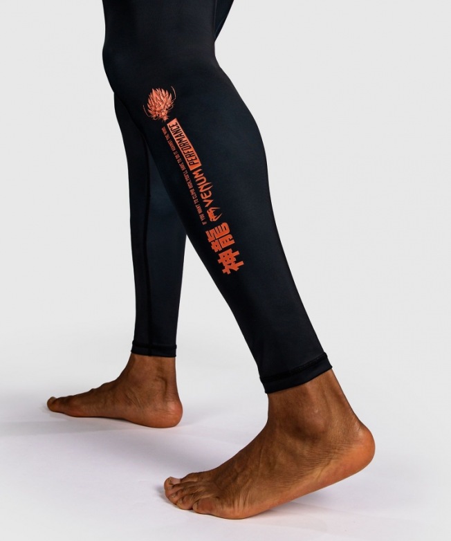 Компрессионные штаны Venum Thunder Dragon - Black/Grey/Copper | Фото 5