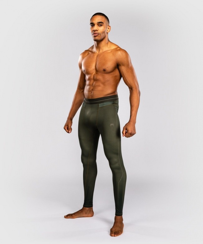 Компрессионные штаны Venum Stealth - Khaki/Dark Green | Фото 1