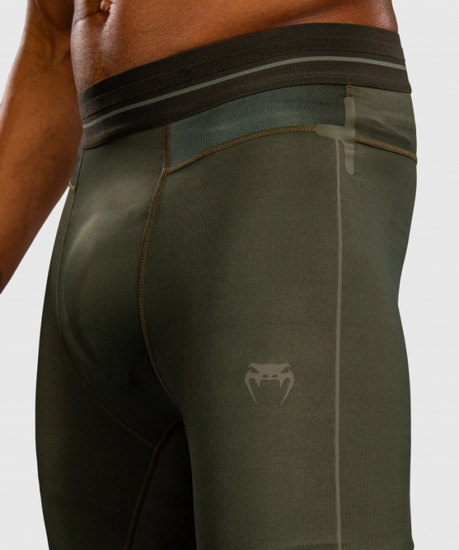 Компрессионные штаны Venum Stealth - Khaki/Dark Green | Фото 4