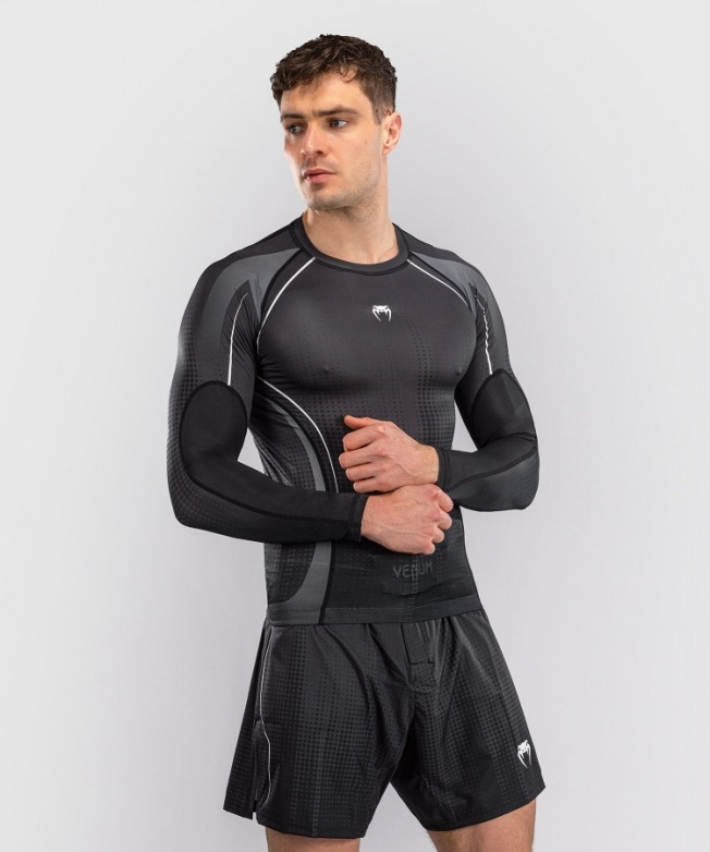 Рашгард Venum Stealth LS - Black/White | Фото 3