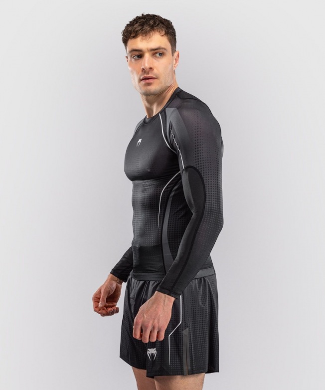 Рашгард Venum Stealth LS - Black/White | Фото 2