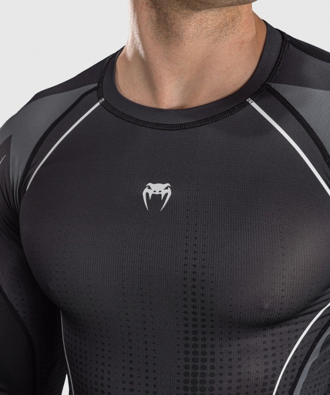 Рашгард Venum Stealth LS - Black/White | Фото 4