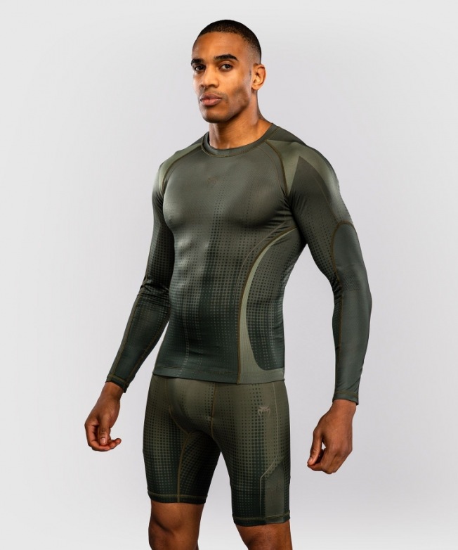 Рашгард Venum Stealth LS - Khaki/Dark Green | Фото 2