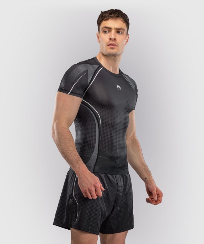 Рашгард Venum Stealth SS - Black/White | Фото 1