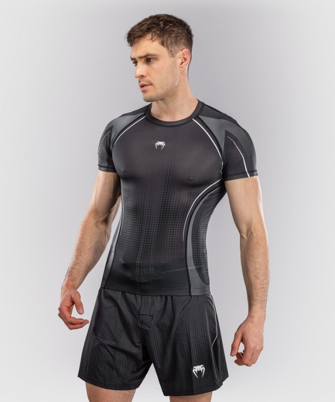 Рашгард Venum Stealth SS - Black/White | Фото 2