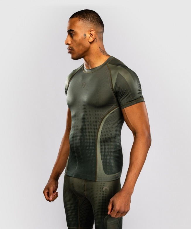 Рашгард Venum Stealth SS - Khaki/Dark Green | Фото 1