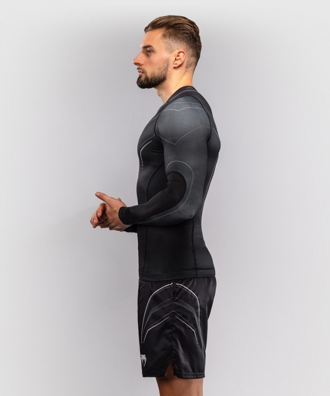 Рашгард Venum Streamline LS - Black/White | Фото 2