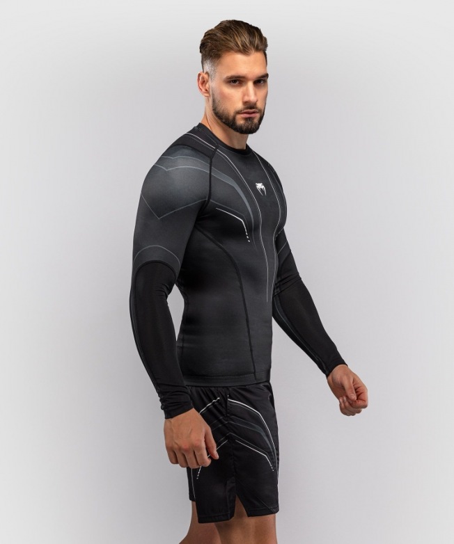Рашгард Venum Streamline LS - Black/White | Фото 1